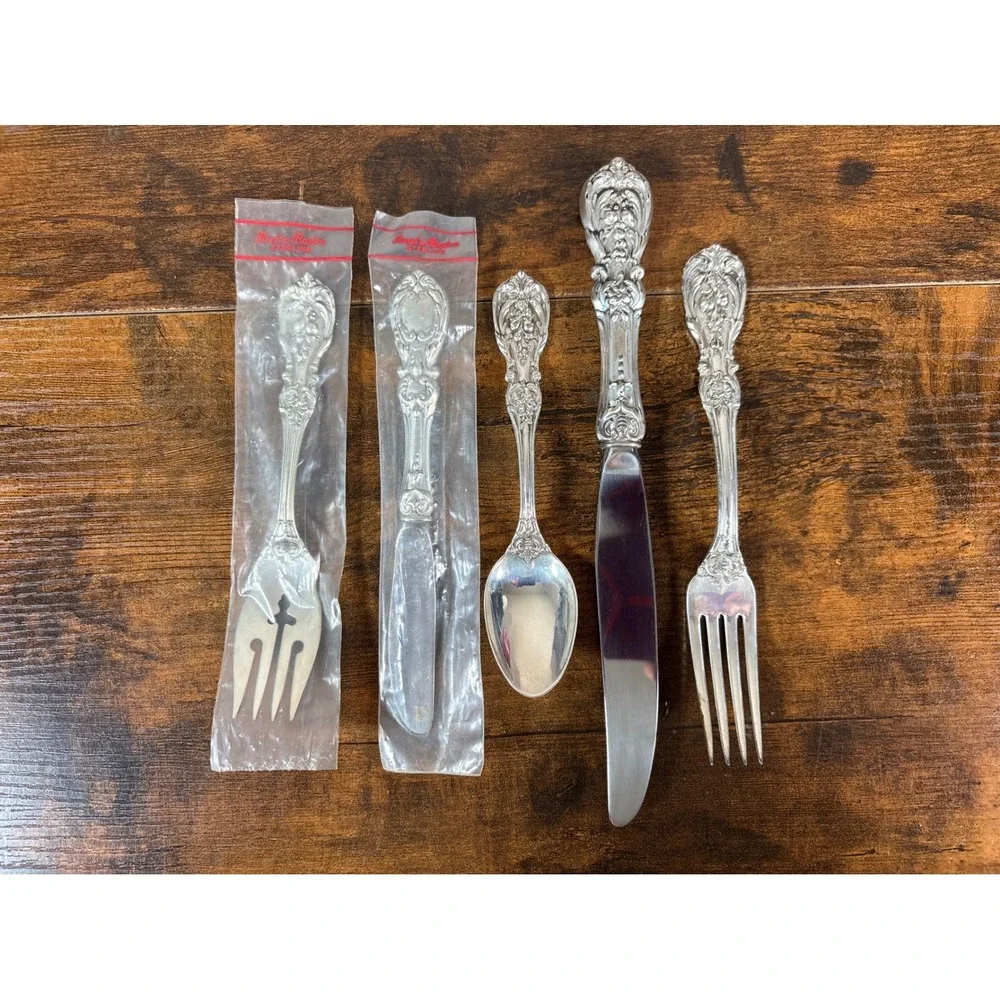 Reed & Barton Francis I Sterling Silver Flatware 5 Piece Place Setting Ornate